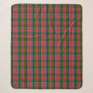 Scottish Clan MacPherson Tartan Plaid Sherpa Blanket
