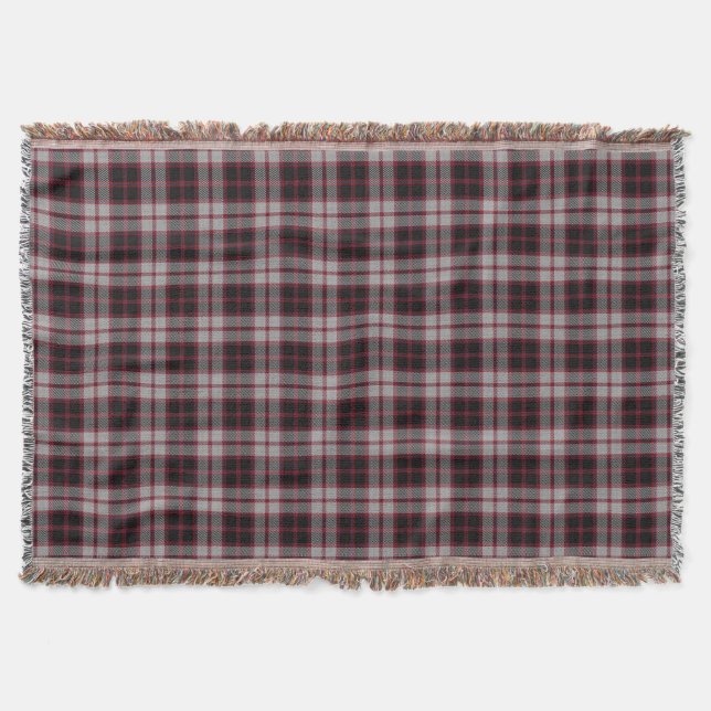 Scottish Clan MacPherson Tartan Throw Blanket (Front)