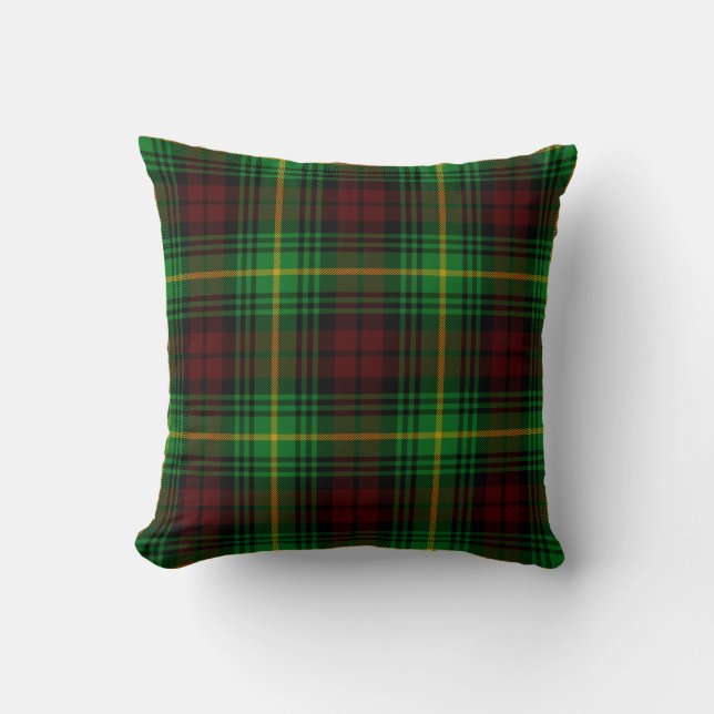 Scottish Clan Martin Tartan Plaid Cushion (Front)