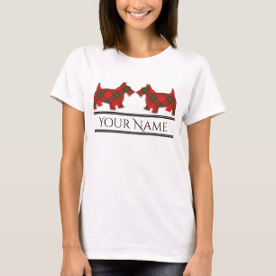 Scottish Clan Maxwell Tartan Scottie Dogs T-Shirt