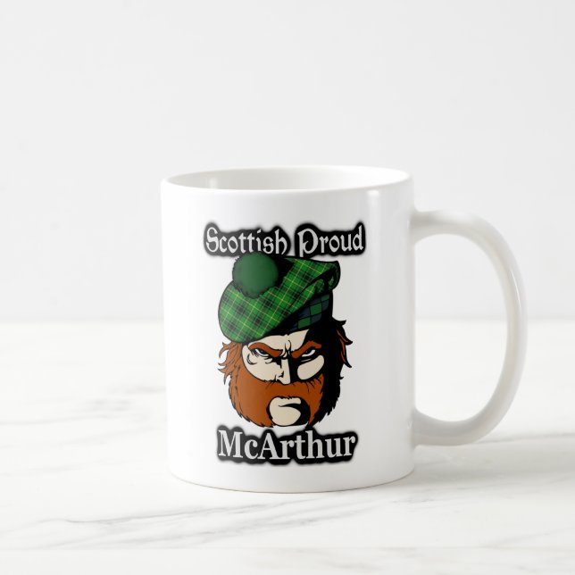 Scottish Clan McArthur Tartan Scottish Coffee Mug (Right)