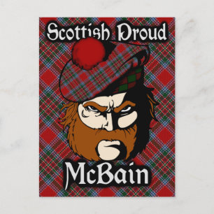 Scottish Clan McBain MacBain Tartan Postcard