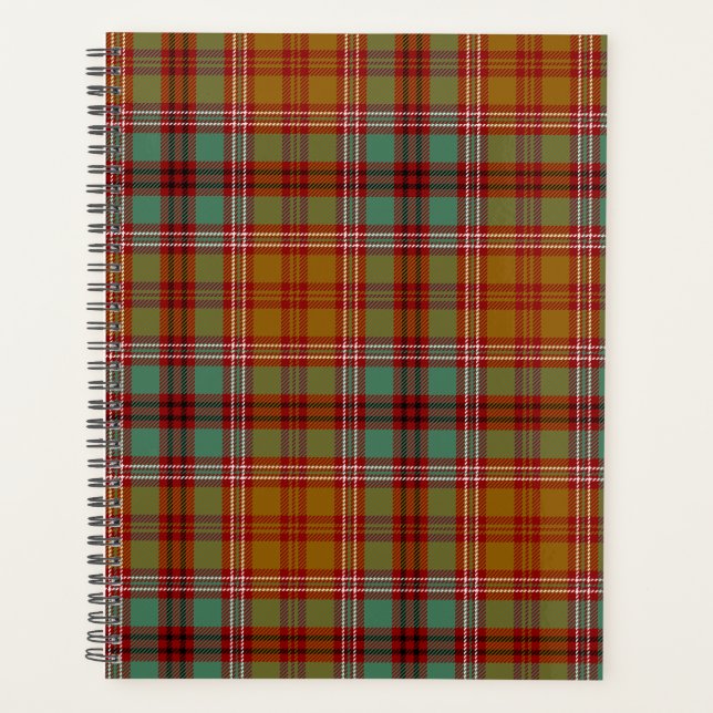 Scottish Clan McCall Tartan Plaid Planner (Front)