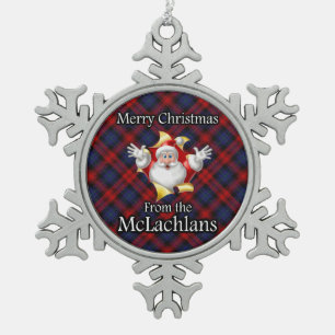 Scottish Clan McLachlan MacLachlan Christmas Snowflake Pewter Christmas Ornament