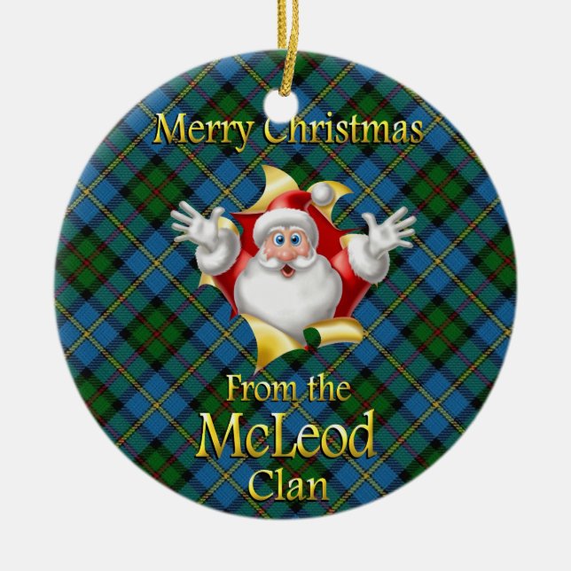 Scottish Clan McLeod Christmas Ornament (Front)