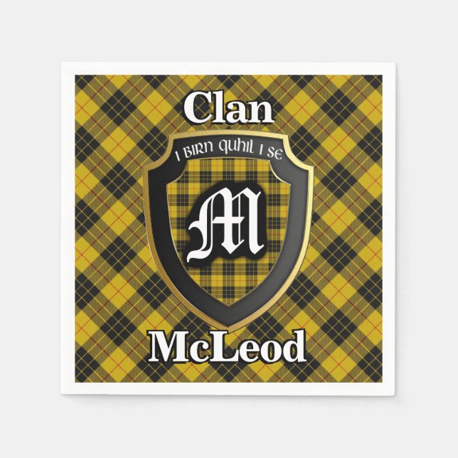 Scottish Clan McLeod Tartan Napkin (Front)