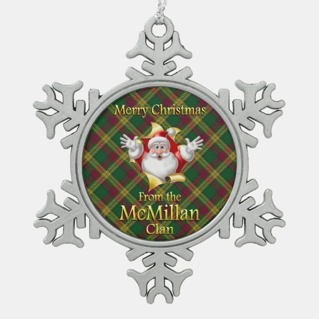 Scottish Clan McMillan Christmas Ornament (Front)