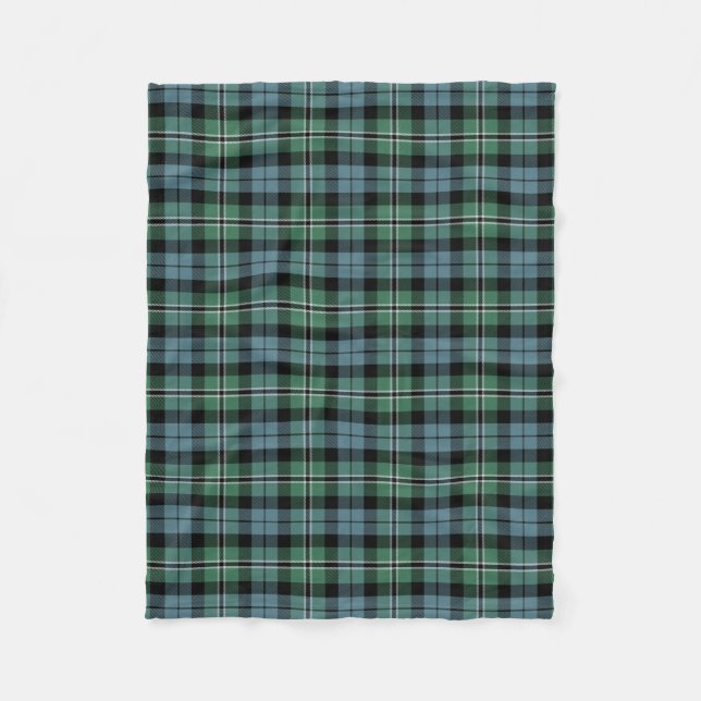 Scottish Clan Melville Tartan Plaid Fleece Blanket (Front)
