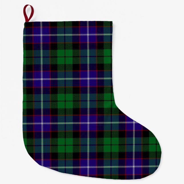 Scottish Clan Mitchell Tartan Plaid Large Christmas Stocking (Front)