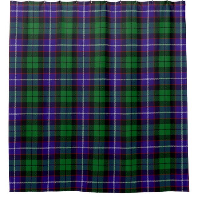 Scottish Clan Mitchell Tartan Plaid Shower Curtain (Front)