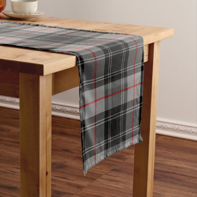 Scottish Clan Moffat Tartan Plaid Long Table Runner (In Situ)