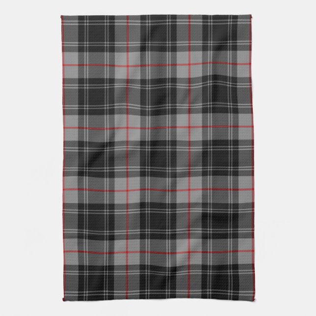 Scottish Clan Moffat Tartan Plaid Tea Towel (Vertical)