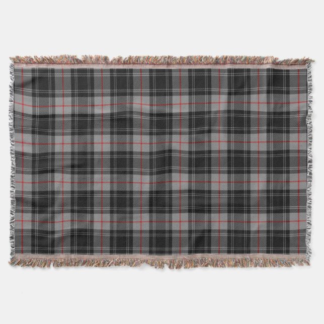Scottish Clan Moffat Tartan Plaid Throw Blanket (Front)