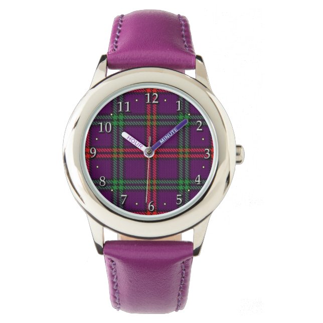 Scottish Clan Montgomery Family Tartan Plaid Watch (Front)