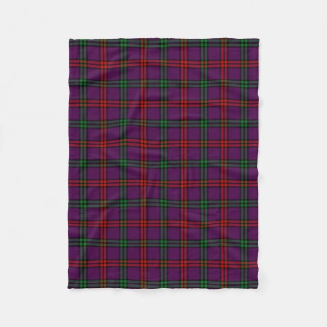Scottish Clan Montgomery Tartan Plaid Fleece Blanket (Front)