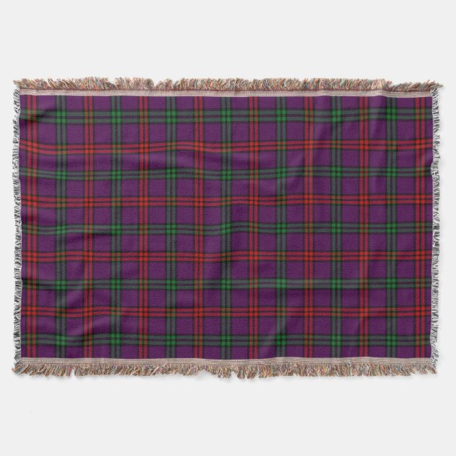 Scottish Clan Montgomery Tartan Plaid Throw Blanket (Front)