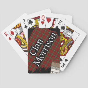 Scottish Clan Morrison Tartan Paint Brush Playing Cards