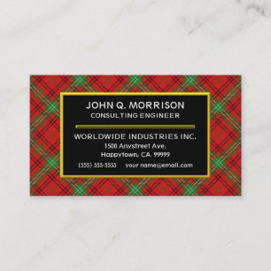 Scottish Clan Morrison Tartan Plaid Business Card