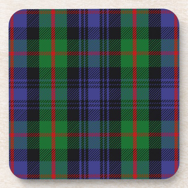 Scottish Clan Murray Tartan Plaid Coaster (Front)