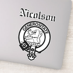 Scottish Clan Nicolson Crest Badge Large Sticker
