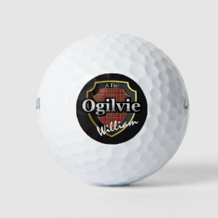 Scottish Clan Ogilvie Personalise Your Name Golf Balls
