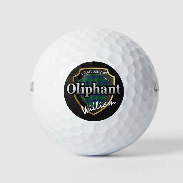 Scottish Clan Oliphant Personalise Your Name Golf Balls (Front)