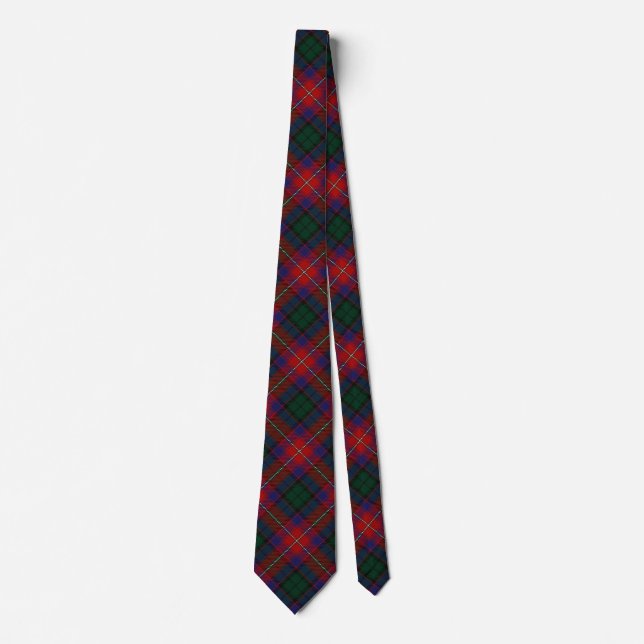 Scottish Clan Rattray Tartan Plaid Tie (Front)