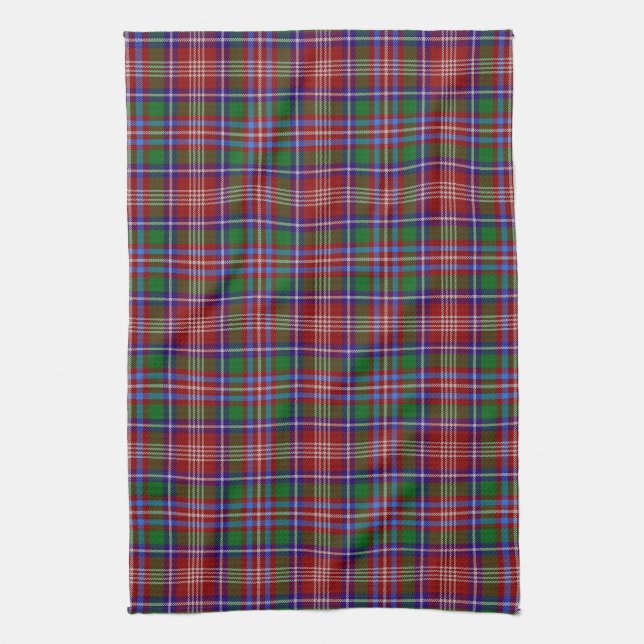Scottish Clan Ritchie Tartan Plaid Tea Towel (Vertical)