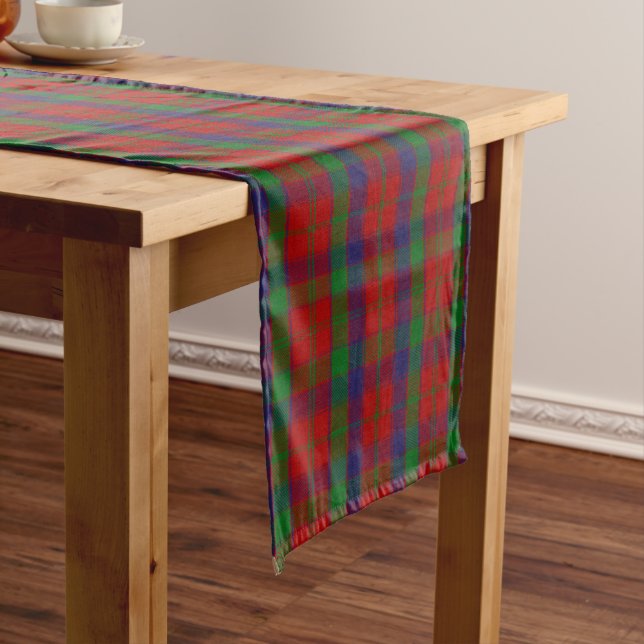 Scottish Clan Robertson Tartan Plaid Long Table Runner (In Situ)