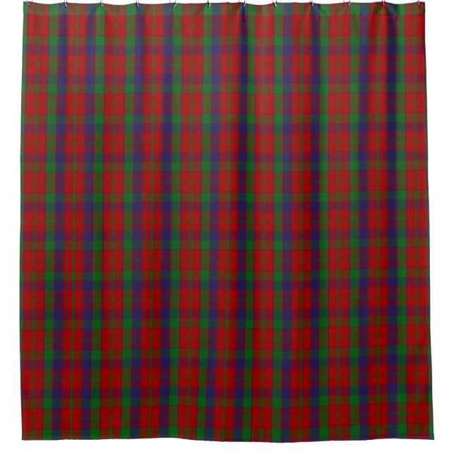 Scottish Clan Robertson Tartan Plaid Shower Curtain (Front)