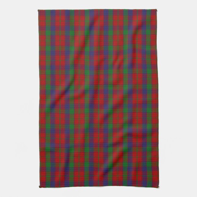 Scottish Clan Robertson Tartan Plaid Tea Towel (Vertical)