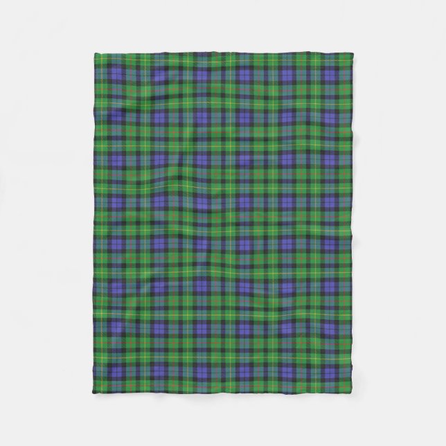 Scottish Clan Rollo Classic Tartan Fleece Blanket (Front)