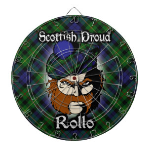 Scottish Clan Rollo Tartan Dartboard
