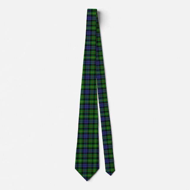 Scottish Clan Rollo Tartan Plaid Tie (Front)