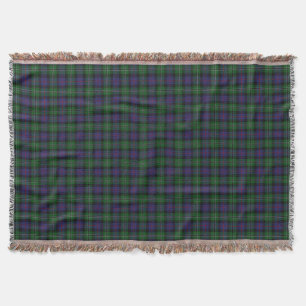 Scottish Clan Rose Hunting Tartan Throw Blanket