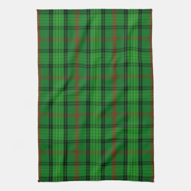 Scottish Clan Ross Tartan Plaid Tea Towel (Vertical)