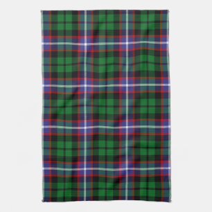 Scottish Clan Russell Tartan Plaid Tea Towel