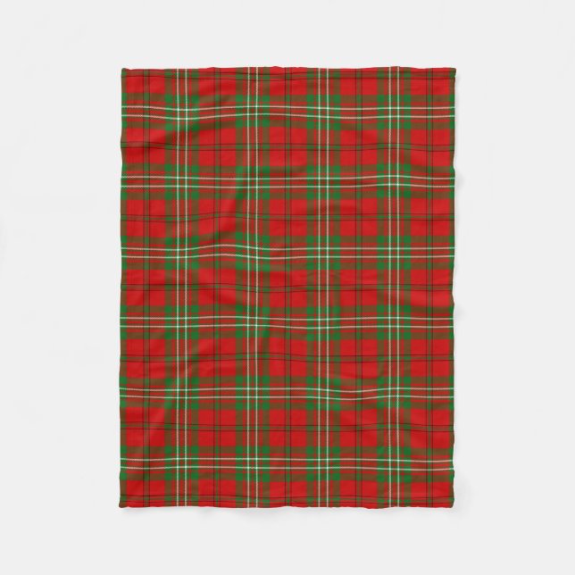 Scottish Clan Scott Tartan Plaid Fleece Blanket (Front)