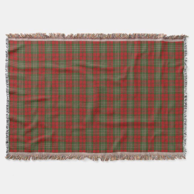 Scottish Clan Scott Tartan Throw Blanket (Front)
