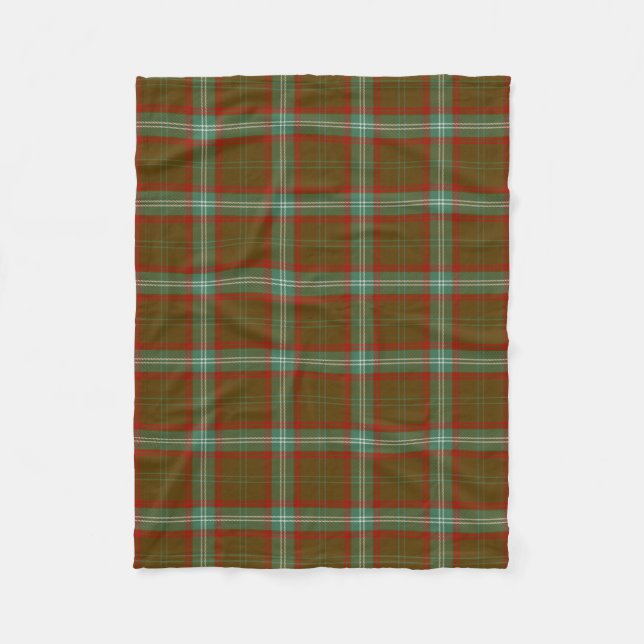 Scottish Clan Seton Hunting Tartan Plaid Fleece Blanket (Front)