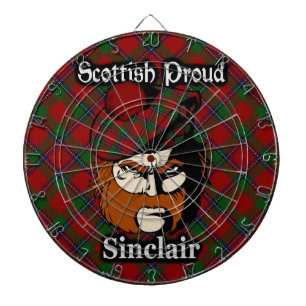 Scottish Clan Sinclair Tartan Dartboard