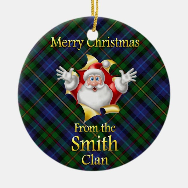 Scottish Clan Smith Christmas Ornament (Front)