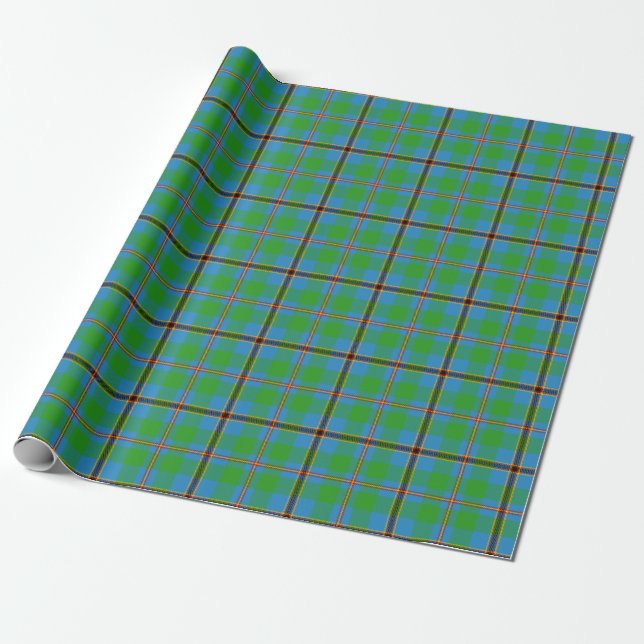 Scottish Clan Snodgrass Tartan Plaid Wrapping Paper (Unrolled)