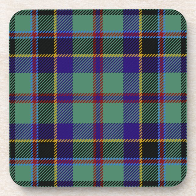 Scottish Clan Stevenson Tartan Plaid Coaster (Front)