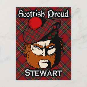 Scottish Clan Stewart Tartan Postcard
