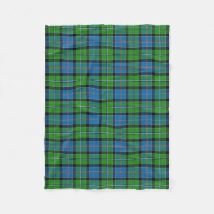 Scottish Clan Stirling Tartan Plaid Fleece Blanket