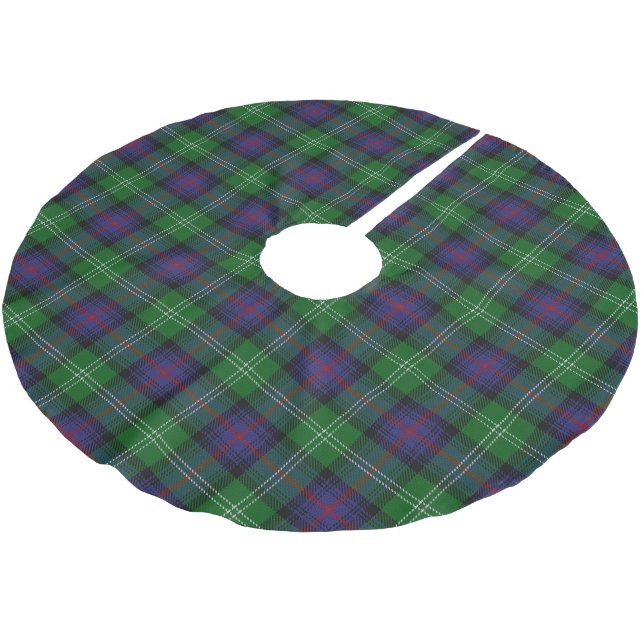 Scottish Clan Sutherland Tartan Brushed Polyester Tree Skirt (Angled)