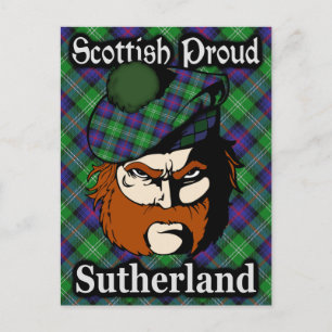 Scottish Clan Sutherland Tartan Postcard