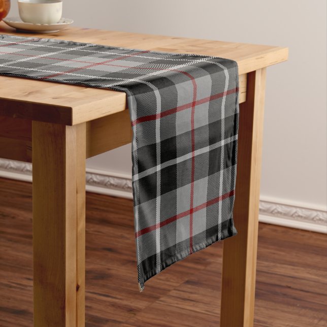 Scottish Clan Thompson Tartan Plaid Long Table Runner (In Situ)