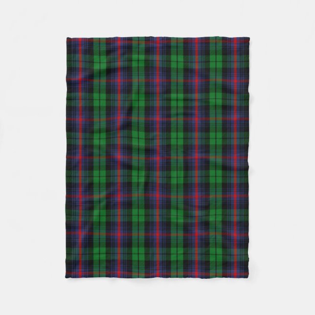Scottish Clan Urquhart Tartan Plaid Fleece Blanket (Front)